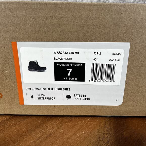 Bogs Women's Arcata Size 7 Urban Leather Mid Winter Boots Round Toe 72842-001 - Picture 11 of 12